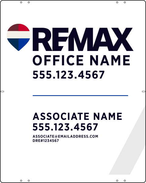 Reflective Associate Name w License Number Sign Panel, 30h x 24w, .040 Aluminum